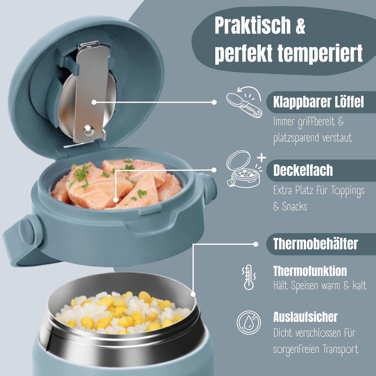 BEARFOOT - Termobeholder - blå