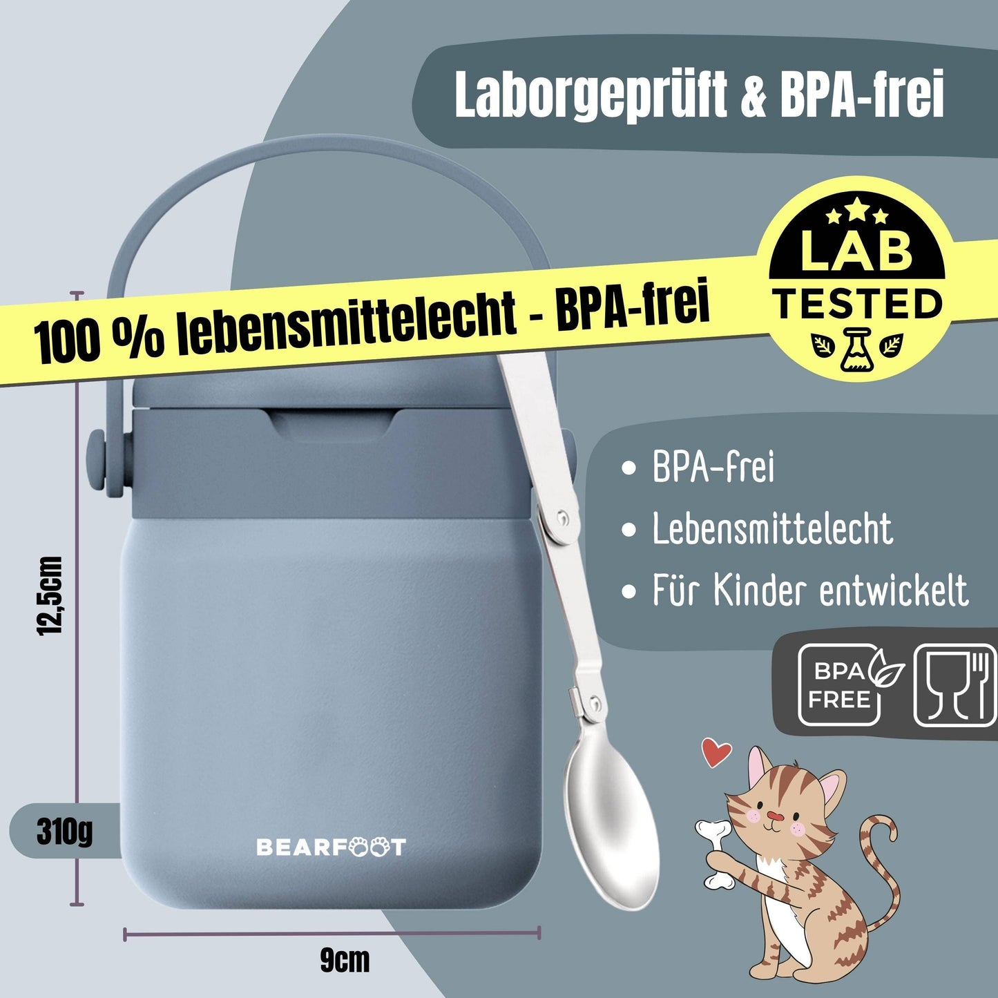 BEARFOOT - Termobeholder - blå