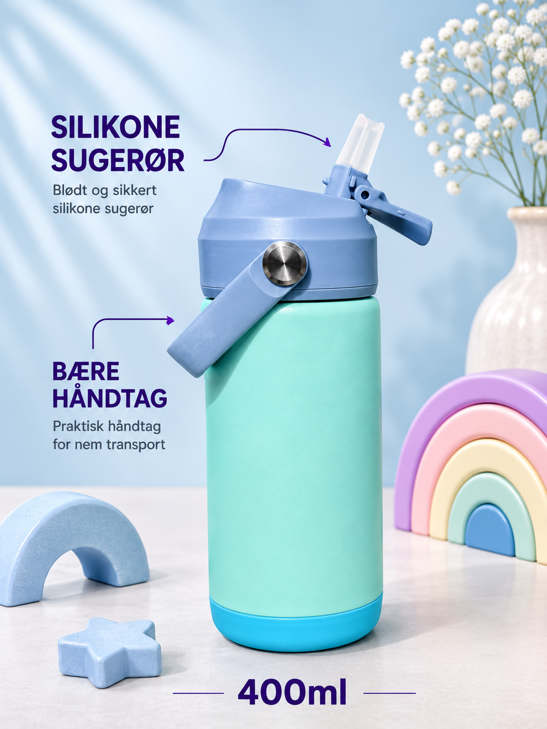 MiniMe Termoflaske 400 ml - Blå