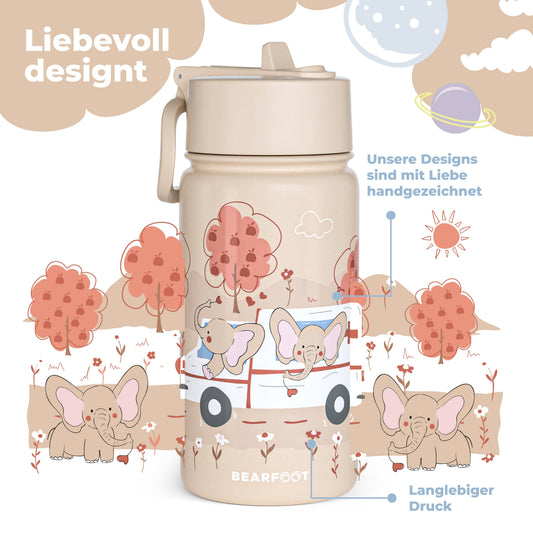 BEARFOOT Termoflaske - Elefantmotiv