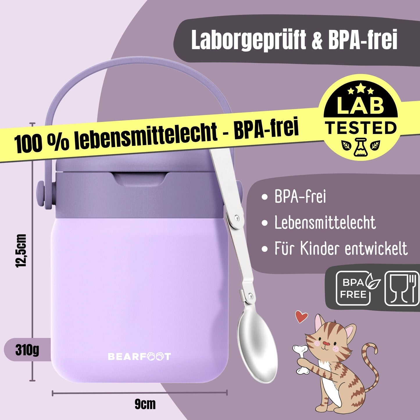 BEARFOOT - Termobeholder - lilla