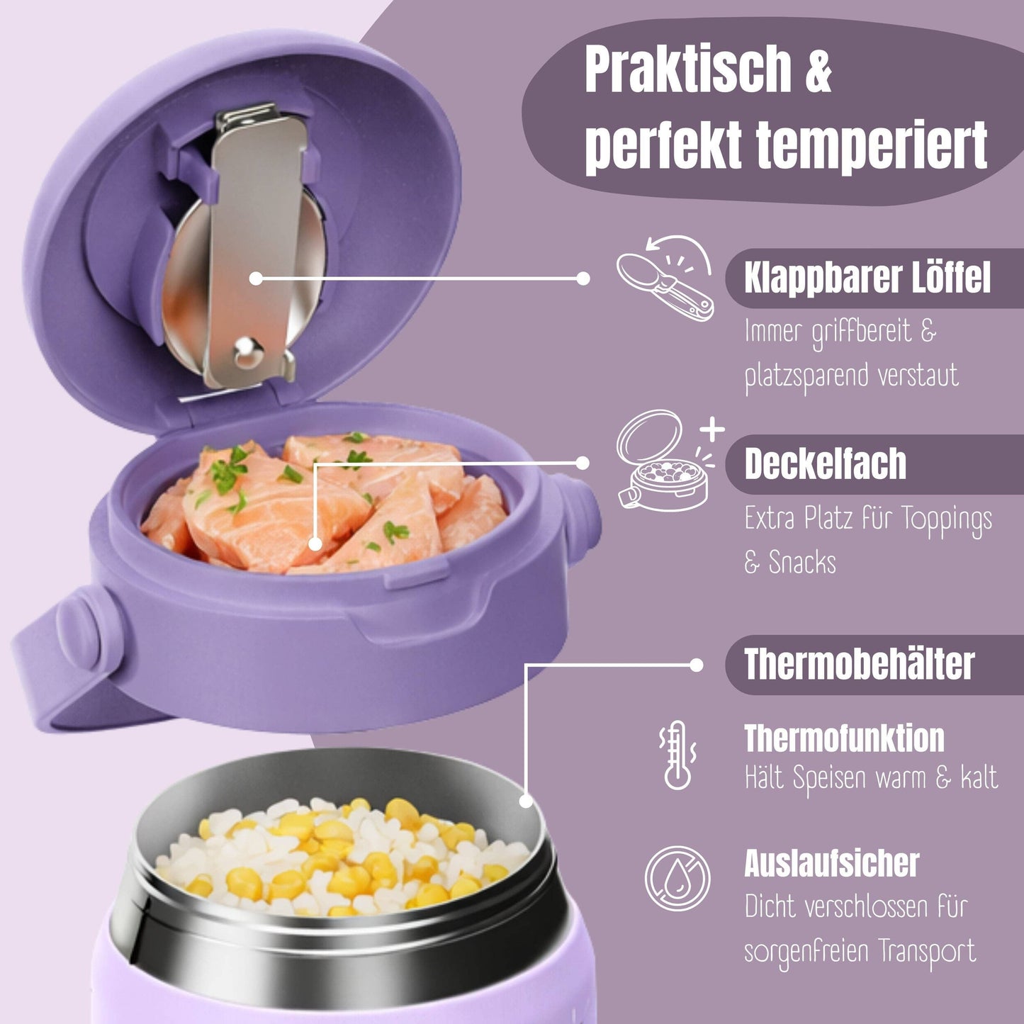 BEARFOOT - Termobeholder - lilla